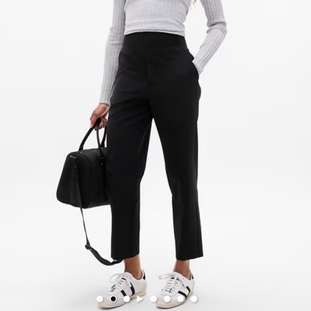 Athleta Endless High Rise Pants Black 12 Tapered Pull On Trouser Work
Office
